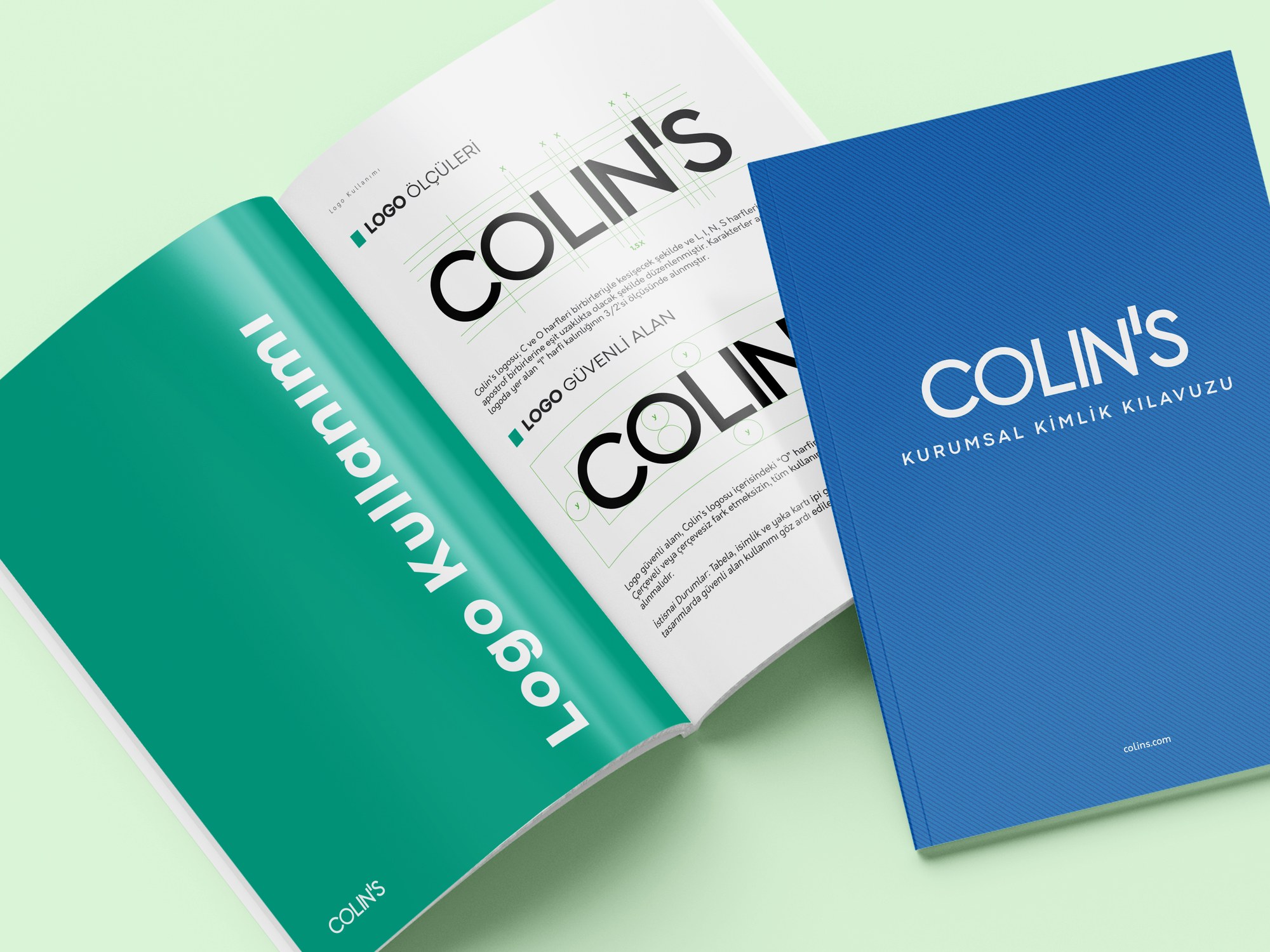 Colin's corporate identity manual page 2 mockup