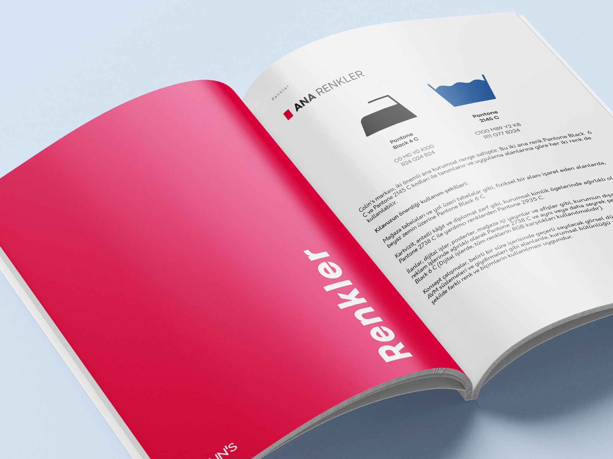 Colin's corporate identity manual page 4 mockup