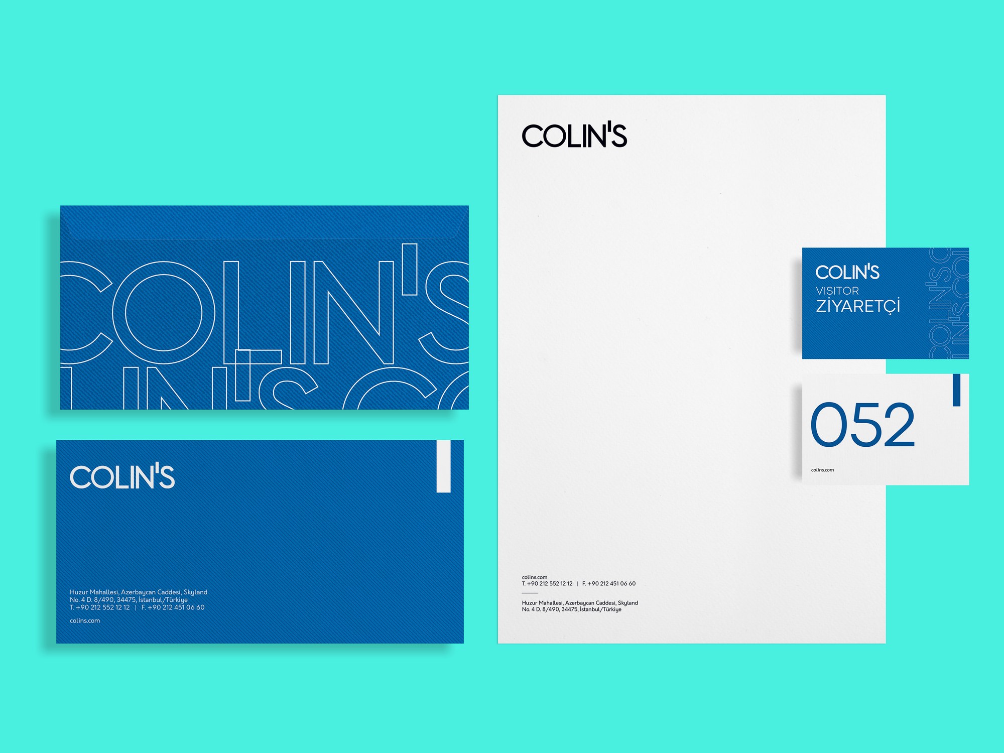 Colin's stationery set mockup